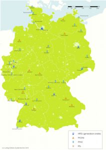 Karte: Aktuelle Übersicht bisheriger PtX-Anlagen in Deutschland.