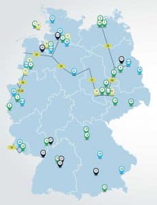Standorte der 62 deutschen IPCEI-Vorhaben, © BMWi
